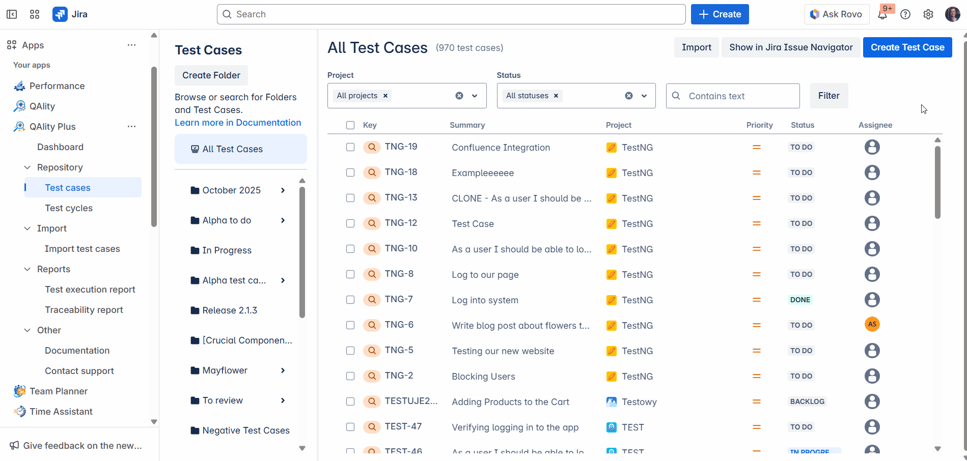 createing new test cycle from test case repository.gif