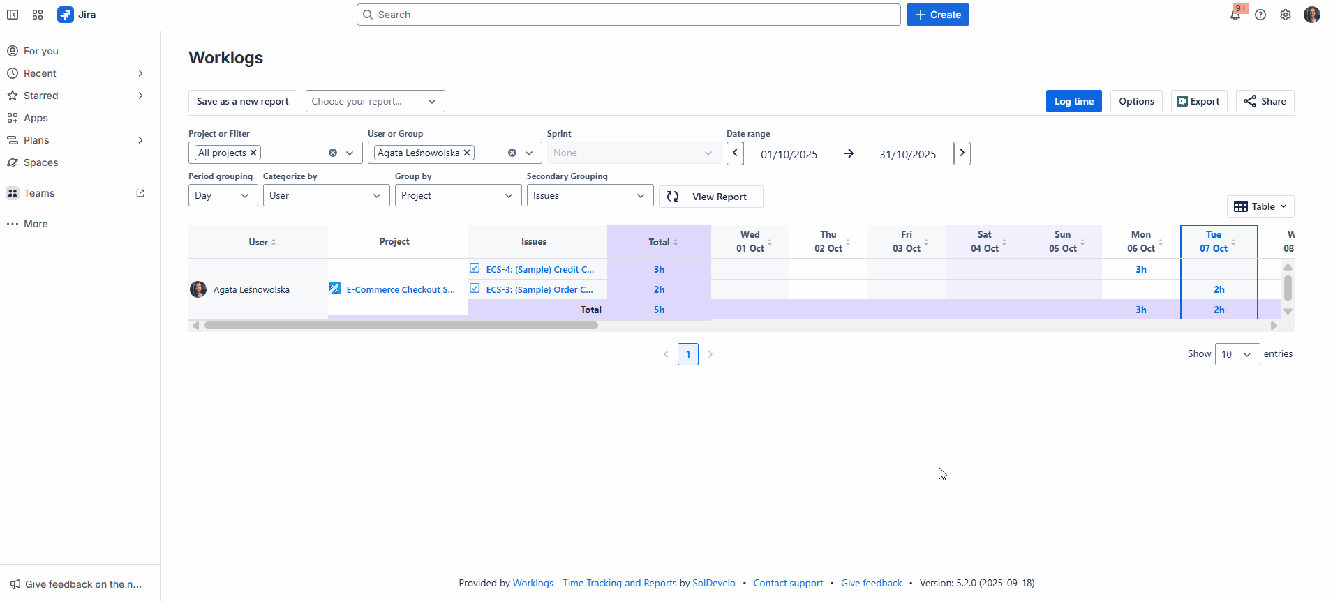 Logging time from the app.gif