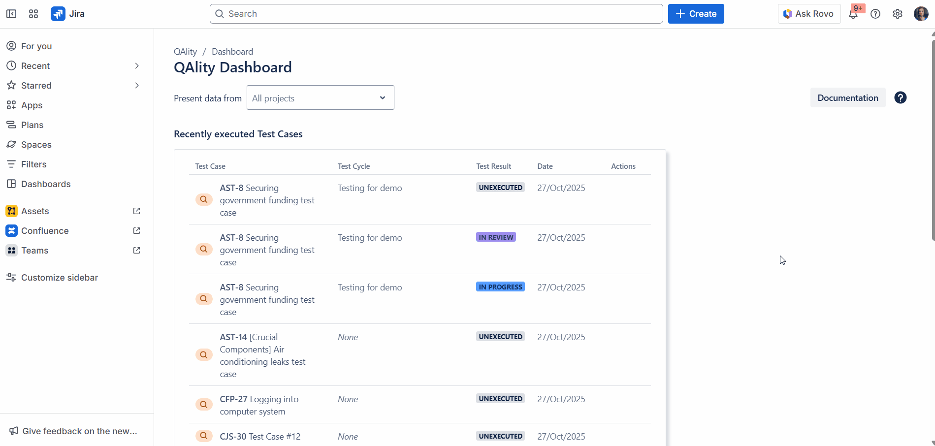 company managed project adding QA test type.gif